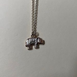 Silver chain with elephant charm
